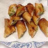 レンジささ身の春巻き