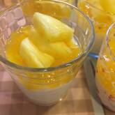 ヨーグルトとパイナップルのムース