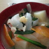 具沢山のショウガ風味みそ汁