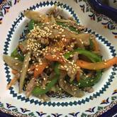 ひき肉入りゴボウきんぴら