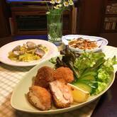 シイタケのエビ詰めフライ