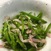 キヌサヤベーコン炒め