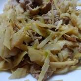 こってりでごはんがすすむ！タケノコと豚の甘辛炒め