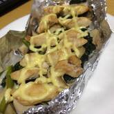 ささ身とキノコのホイル蒸し