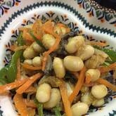 ニンジンと大豆のゴマ和え