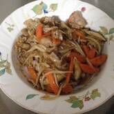 豚肉とモヤシのガーリックしょうゆ炒め