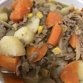 豚肉で肉ジャガ