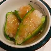 ピーマンのエビ詰め