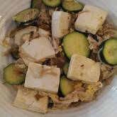 キノコと豆腐のチャンプルー