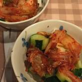 キュウリと大根のキムチ和え