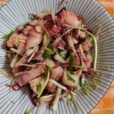 タコとオクラの梅ワサビ和え