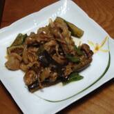 ナスと豚肉の炒め物