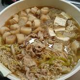 皿盛りすき焼き