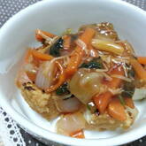 焼き厚揚げの甘酢あん