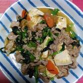 豚と小松菜の昆布炒め