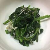 ホウレン草とジャコのお浸し