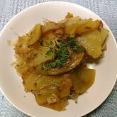 ジャガイモとシラスの蒸し焼き