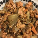 鮭とキノコのマヨしょうゆ炒め