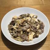 キノコと豆腐のチャンプルー