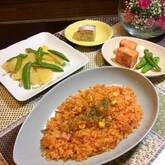 野菜ジュースの炊き込みピラフ