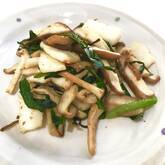 イカとシイタケの塩昆布炒め