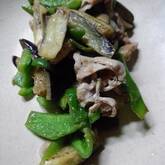 甘辛こってり！なすとピーマンの味噌炒め