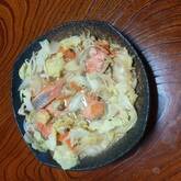 鮭のみそバター炒め