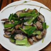 アサリと小松菜の酒蒸し