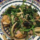 鶏肉と小松菜の塩昆布炒め