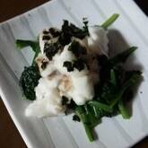 ホウレン草の長芋がけ