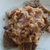 玉ネギソースステーキ