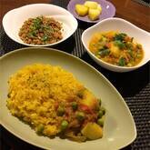 ジャガイモとグリンピースのカレー