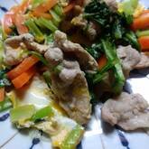 子供も大好き！小松菜とベーコンのオイスター卵炒め by谷本 啓子さん