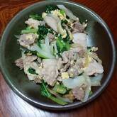 豚肉と小松菜の塩炒め