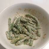 サヤインゲンのゴママヨ和え