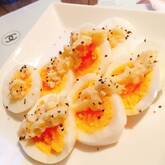 ゆで卵のアンチョビのせ