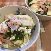 めかぶの混ぜ混ぜ豆腐