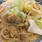 アサリとキャベツのワンポットパスタ