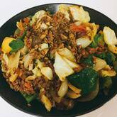 春キャベツのカレー炒め