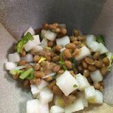 塩もみ大根納豆