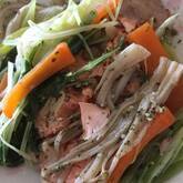 サーモンのレンジ蒸し