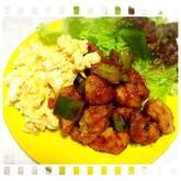 鶏唐揚げのチリ和え