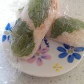 ジャコと明太子のスティックおにぎり