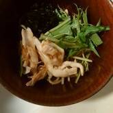 ササミの麺スープ