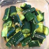 キュウリのラー油和え