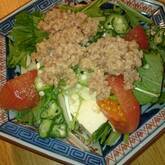 炒めベーコンと豆腐のサラダ