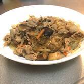 春雨と豚バラ肉の中華炒め