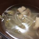 ネギとベーコンの中華スープ