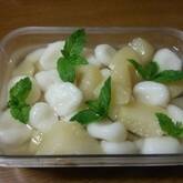 桃缶と白玉団子