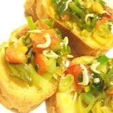 シラスと青ネギのブルスケッタ